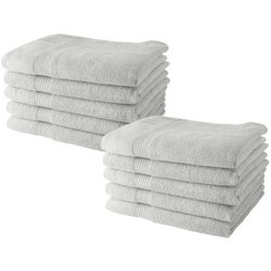 Set mit 10 Handtüchern von TODAY, 50 x 90 cm, 100 % Baumwolle  Kreide
