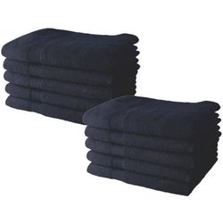Set van 10 TODAY handdoeken 50x90 cm 100% Katoen - Marine