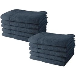 Set van 10 TODAY handdoeken 50x90 cm 100% Katoen - Denim