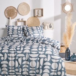 COMPLETO LETTO TODAY - COPRIPIUMINO 220X240 + 2 FEDERE 63X63 - 100% CO