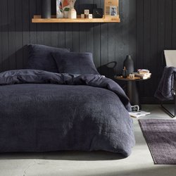 Parure de lit - TODAY - Teddy - 2 personnes - 220 x 240 cm - Gris anth