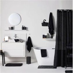 Set doccia - OGGI - UTILITY - Cestino, tappetino, tenda - Nero