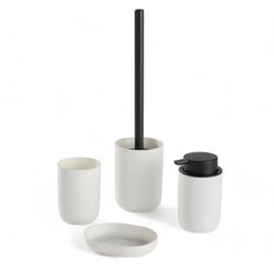 Set di 4 accessori da bagno - TODAY - UTILITY - Tazza, dispenser di sa