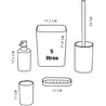 Set van 5 badkameraccessoires - TODAY - UTILITY - Zeepdispenser, tande