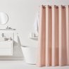 Waffle Shower Curtain - Pink - Polyester - 180 x 200 cm - 12 Hooks - U