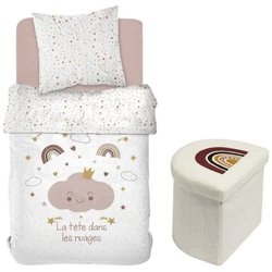Kinderbeddengoedset + opvouwbare poef opbergbox - TODAY - RAINBOW - 14