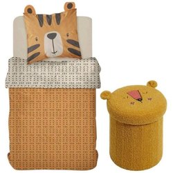 Kinderbettwäscheset + faltbare Pouf-Aufbewahrungsbox - TODAY - JUNGLE 