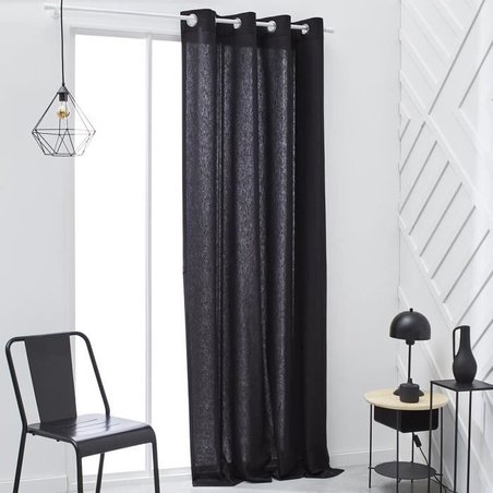 Curtain with eyelets - 140x240 - charcoal - Today Essential - 356503