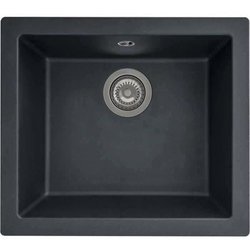 Resin sink 1 tank - glitter black - built -in or in plane - Stradour