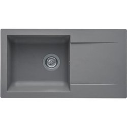STRADOUR Evier a encastrer EINNA, en SMC GRIS BETON - 16,  1 bac, dim.