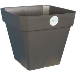Pot de fleurs - RIVIERA - Soleilla - Carré - 40 x 40 cm - Gris paillet