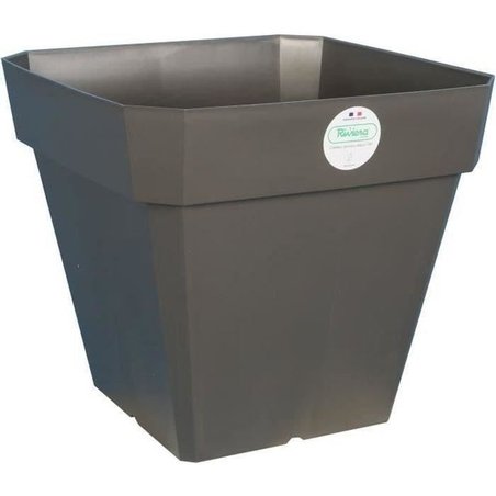 Pot de fleurs carré - RIVIERA - Soleilla en plastique - 49 x 49 x H 45