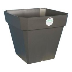 Pot de fleurs carré - RIVIERA - Soleilla en plastique - 49 x 49 x H 45