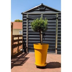 Fioriera RIVIERA SOLEILLA - Plastica - Altezza 53 cm - Giallo