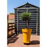 RIVIERA SOLEILLA flower box - Plastic - Height 53 cm - Yellow
