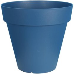 Fioriera rotonda RIVIERA SOLEILLA - Plastica - Diametro 60 cm - Blu
