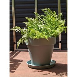 Fioriera rotonda RIVIERA SOLEILLA - Plastica - Diametro 60 cm Verde ar