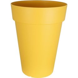 RIVIERA SOLEILLA HIGH flower box - Plastic - Height 66 cm - Yellow
