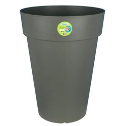 Pot de fleurs - RIVIERA - Soleilla Rond - Ø 50 x 66 cm - Gris pailleté