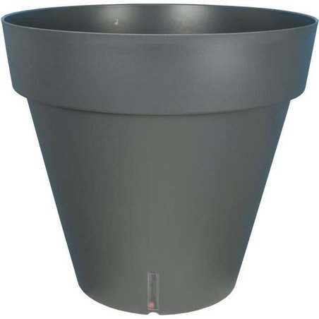 RIVIERA LOFT round flower box - Plastic - Diameter 30 cm - Gray