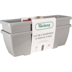 RIVIERA EVA-Blumenkasten  Set mit 2 Pflanzgefäßen  Kunststoff  57 c