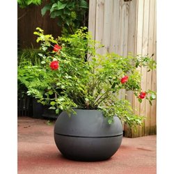 RIVIERA - BALL FLOWER POT - D40 - Gray