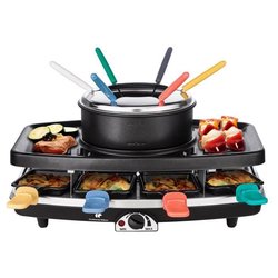 CONTINENTAL EDISON CERFG86B Appareil a raclette et fondue 8 personnes 