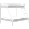 BRUCE Lits superposés  3 places - 90/140 x 190 cm - Blanc - En métal -