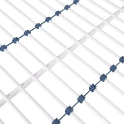 BRUCE Lits superposés  3 places - 90/140 x 190 cm - Blanc - En métal -