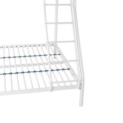 BRUCE Lits superposés  3 places - 90/140 x 190 cm - Blanc - En métal -