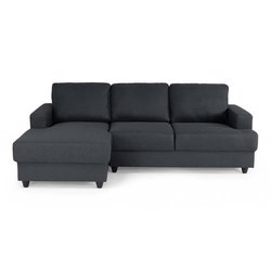 PAUL Linke Ecke Sofa 4-Sitzer - Anthrazitgrauer Stoff - Zeitgenössisch