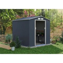 Gartenhaus aus Metall 4,07m² - 2 Schiebetüren - Anthrazitgrau