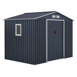 5,29 m² Metallgartenschuppen - Anker Kit enthalten - Anthrazitgrau