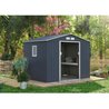5,29 m² Metallgartenschuppen - Anker Kit enthalten - Anthrazitgrau