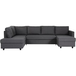 Wende-Cabrio-Panorama-Ecksofa - Grauer Stoff - L 292 x T 187 x H 86 cm