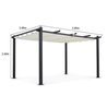 Aluminiumpergola CORDOBA - Ecru - 4 x 3 m