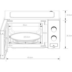 OCEANIC Micro onde MO20S argento - 20L - 700 W - Libera installazione
