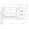 OCEANIC Micro onde MO20S argento - 20L - 700 W - Libera installazione