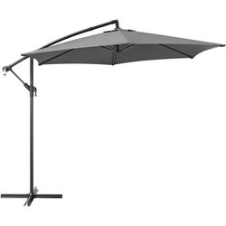 Deported parasol 3m diameter - Aluminum structure with 180g- gray poly