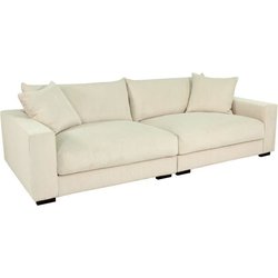 Festes gerades Sofa - 4 Sitze - PEDRO - Beige Cord - 261 x 124 x 104 c