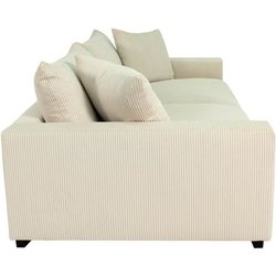 Festes gerades Sofa - 4 Sitze - PEDRO - Beige Cord - 261 x 124 x 104 c