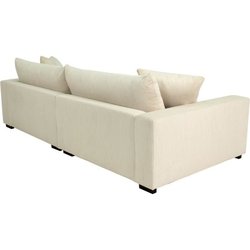 Festes gerades Sofa - 4 Sitze - PEDRO - Beige Cord - 261 x 124 x 104 c