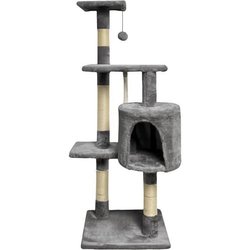 PALOMA Dark grey cat tree 40 x 40 x 114cm - 3 platforms, 1 rope, 1 nic