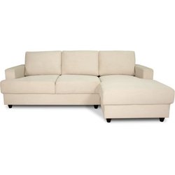 Canapé d angle droit 4 places - PAUL in cord - Tissu Beige - 216 x 141