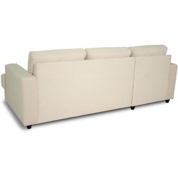 Linkes 4-Sitzer-Ecksofa - PAUL aus Cord - Beigefarbener Stoff - 216 x 