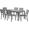 Ensemble repas table de jardin 6 personnes : Table + 6 chaises - Struc