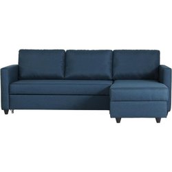 CATS 3-Sitzer-Wende-Ecksofa  Blauer Stoff  L 222 x T 150 x H 86 cm