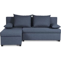 Canapé d angle réversible  Tissu Bleu  L 192 x P 143 x H 79 cm  JOS