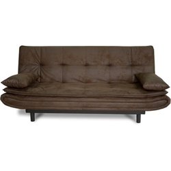 DARIUS Click-Clack-Bank  Brauner Stoff  L 194 x T 121 x H 83 cm  He