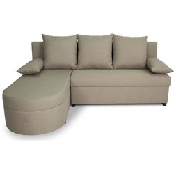 JEN 3-Sitzer-Wende-Ecksofa  Beigefarbener Stoff  Moderner Stil  L19